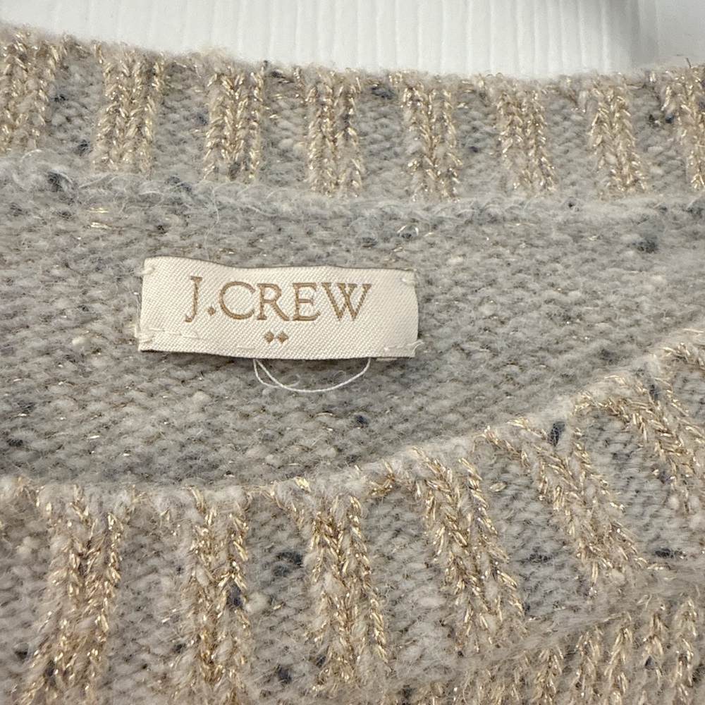 Vintage JCrew Metallic Lambswool Sweater - Picture 3 of 5